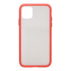 Накладка iPhone 11 пластиковая матовая стенка с красным бампером