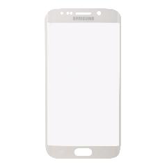 Закаленное стекло Samsung G925F/S6 Edge закругленное белое ОРИГИНАЛ