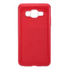 Накладка Samsung J2 Prime/G532 силиконовая с пластиковой вставкой блестящая красная
