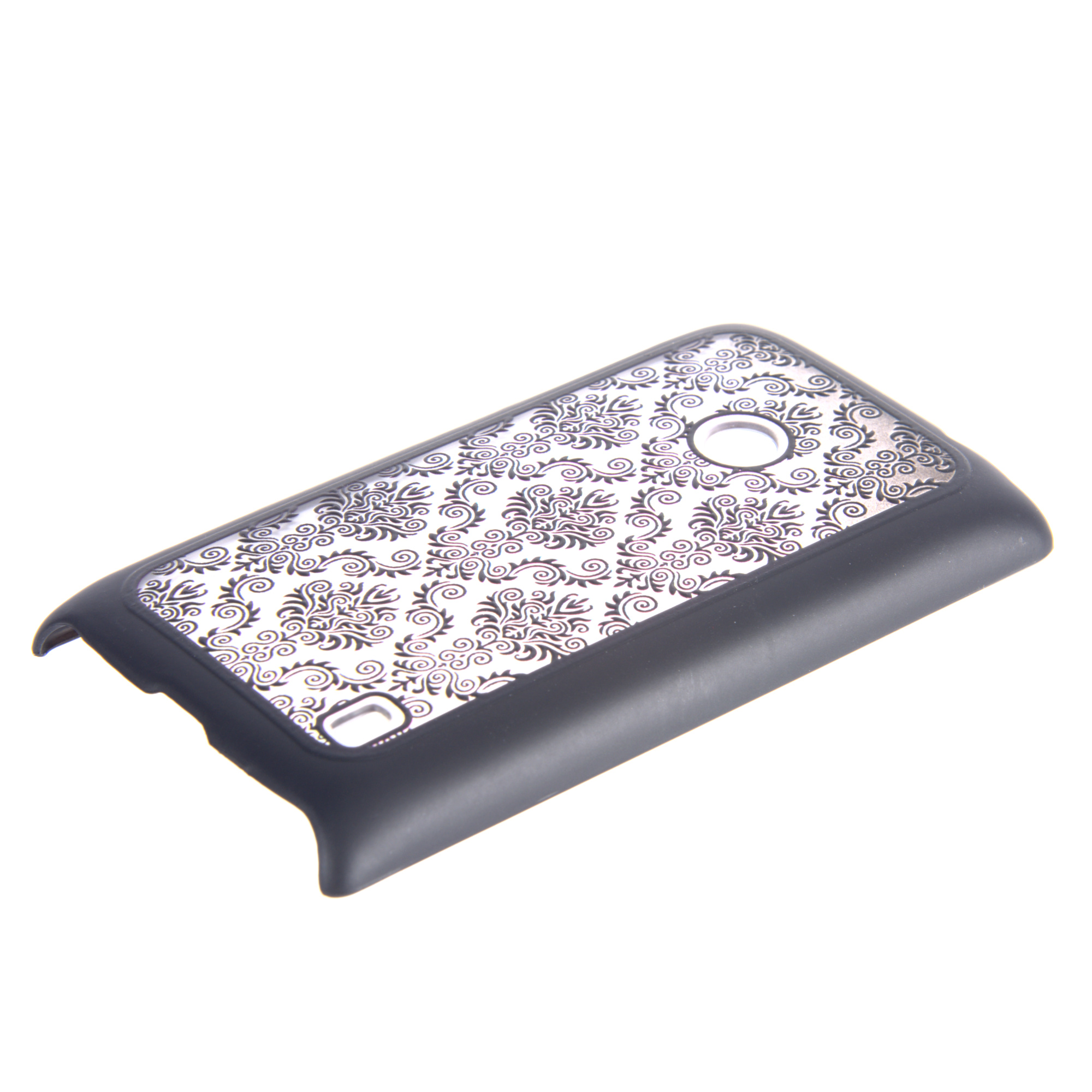 Накладка Nokia 525 пластиковая узоры Kenzo черная