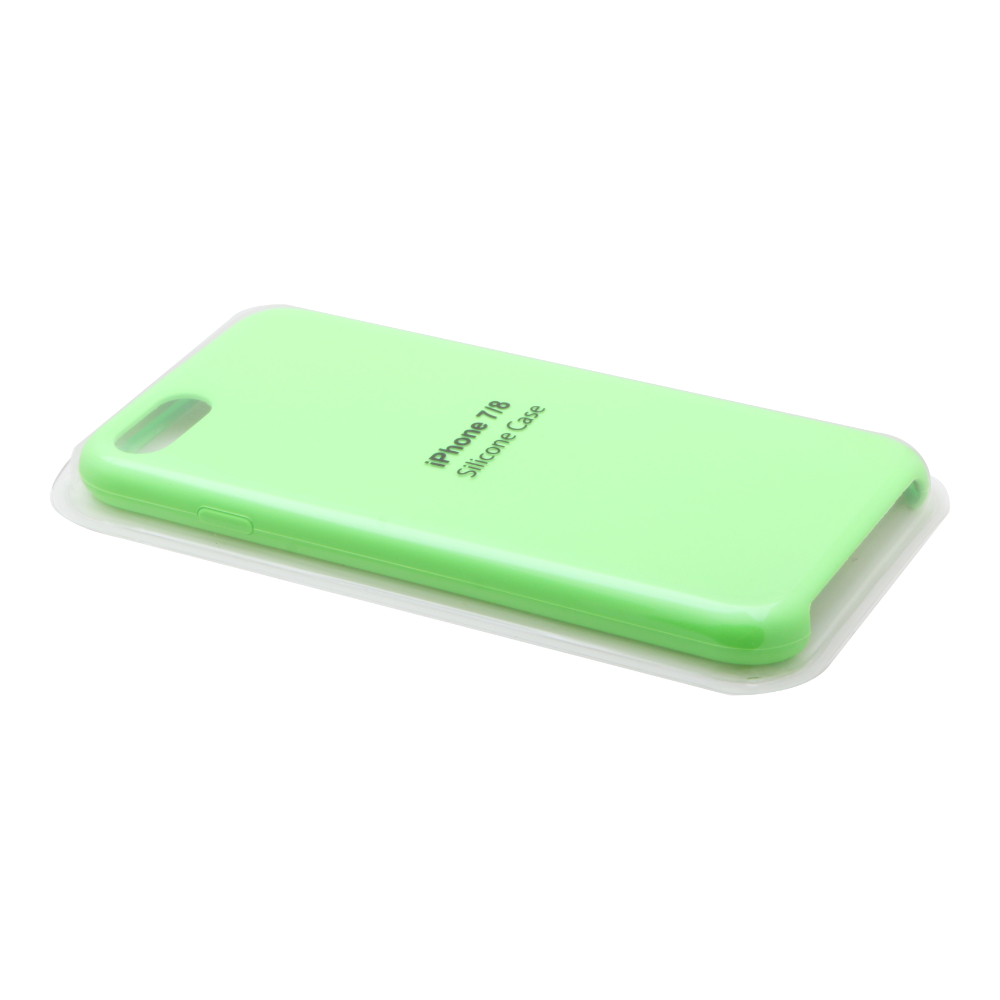 Накладка iPhone 7/8 Silicone Case прорезиненная ярко-салатовая