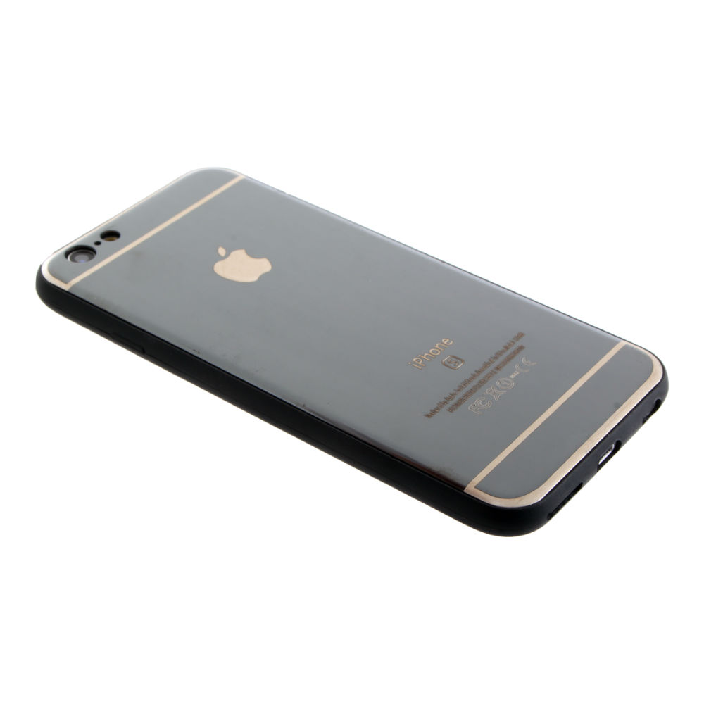 Накладка iPhone 6/6S силиконовая зеркальная черная