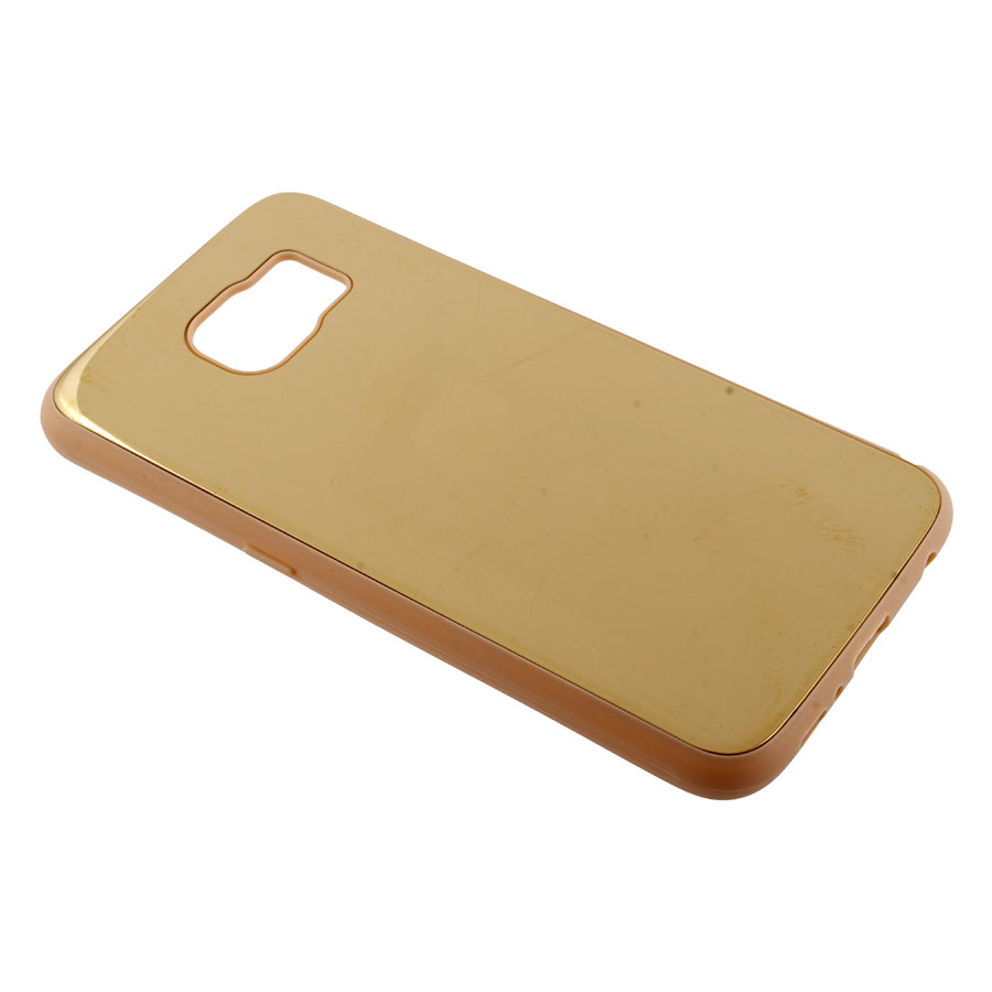 Накладка Samsung G920F/S6 силиконовая зеркальная золото