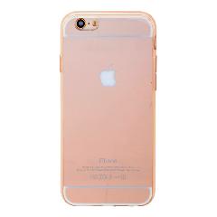 Накладка iPhone 6/6S силиконовая зеркальная розовая
