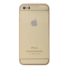Накладка iPhone 5/5G/5S силиконовая зеркальная золото