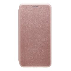 Книжка Samsung A70 2019/A705F розовое золото горизонтальная на магните