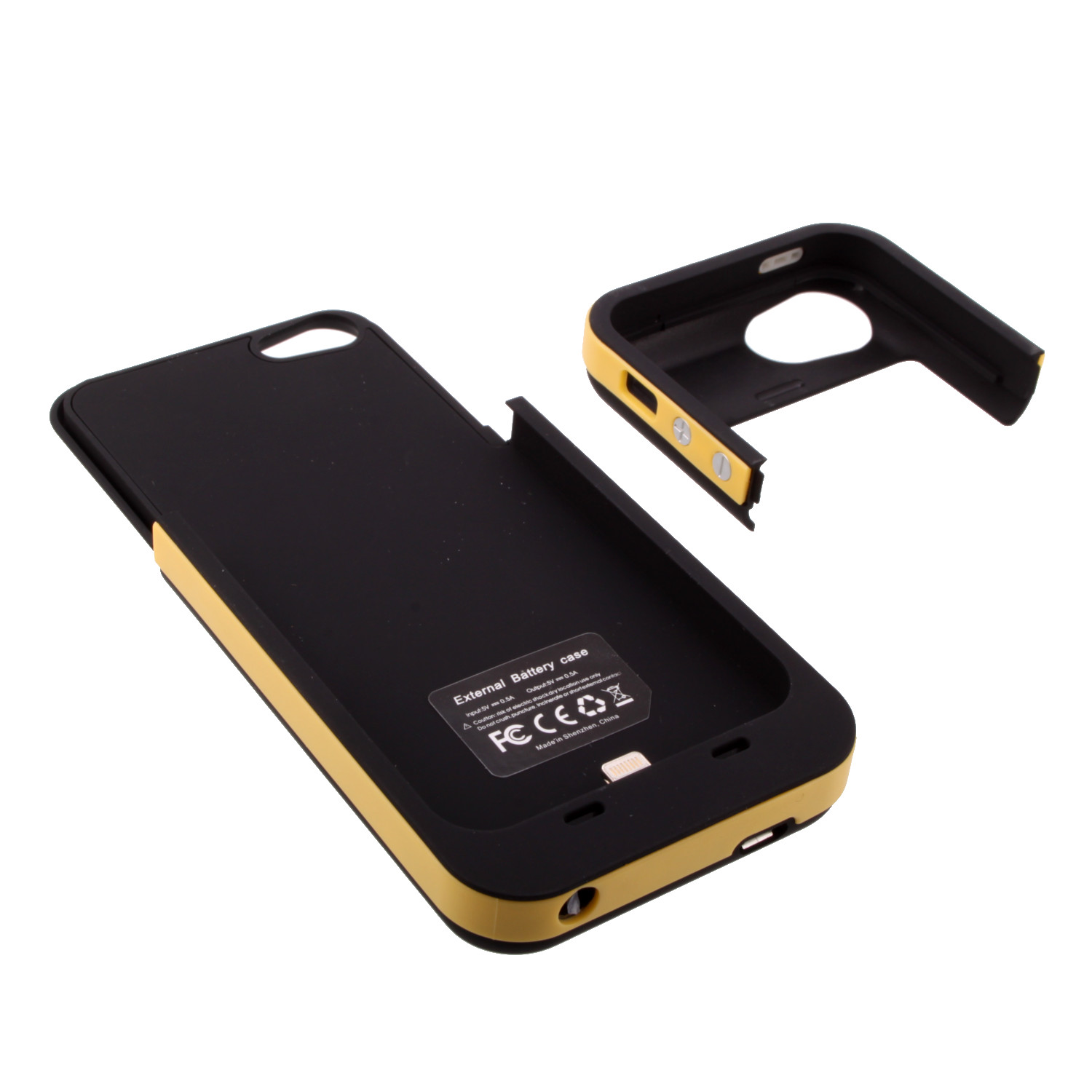 Чехол-АКБ iPhone 5/5S 2500 mAh черно-желтый