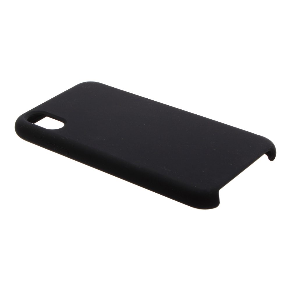 Накладка iPhone XR Silicone Case прорезиненная черная