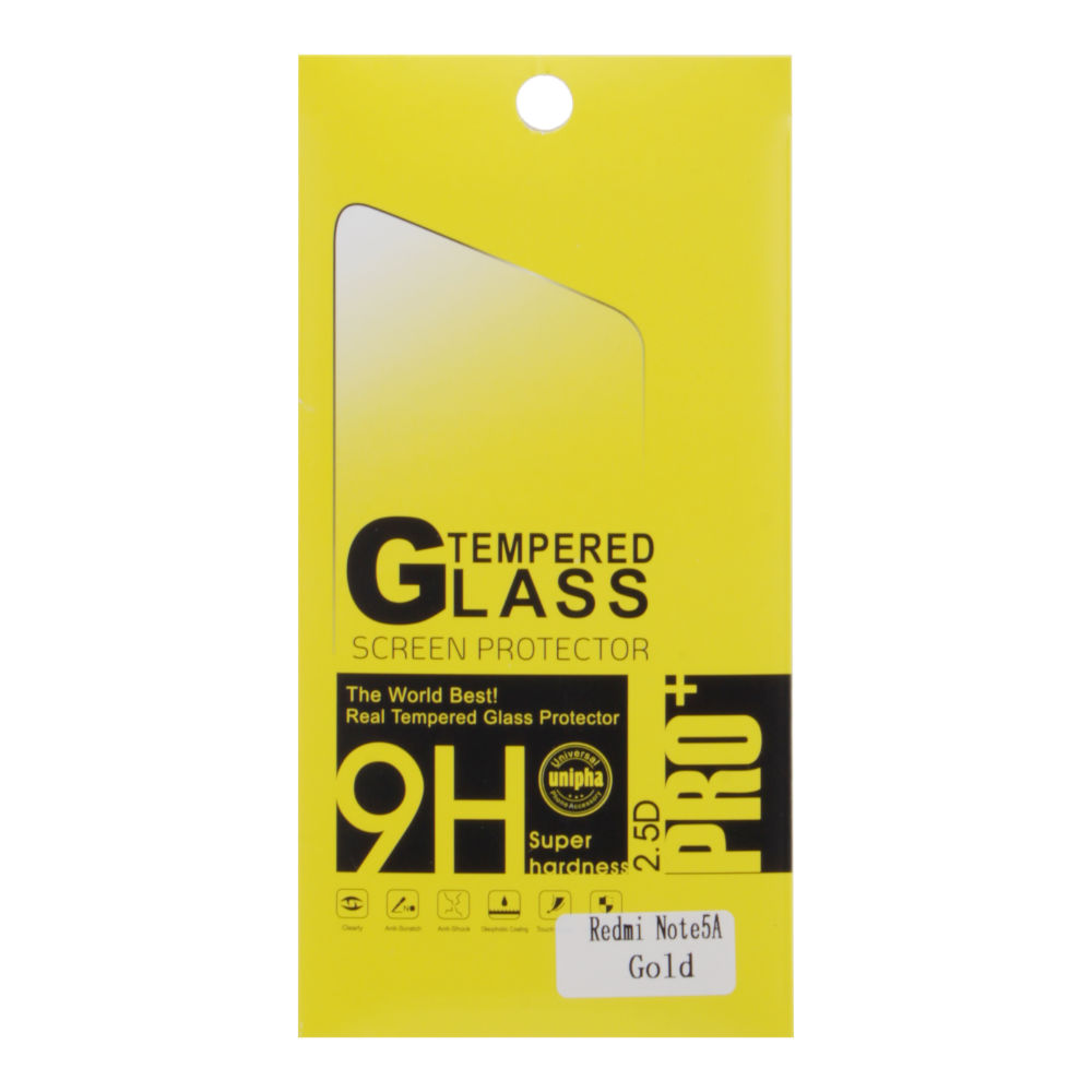 Закаленное стекло Xiaomi Redmi Note 5A 2D золото