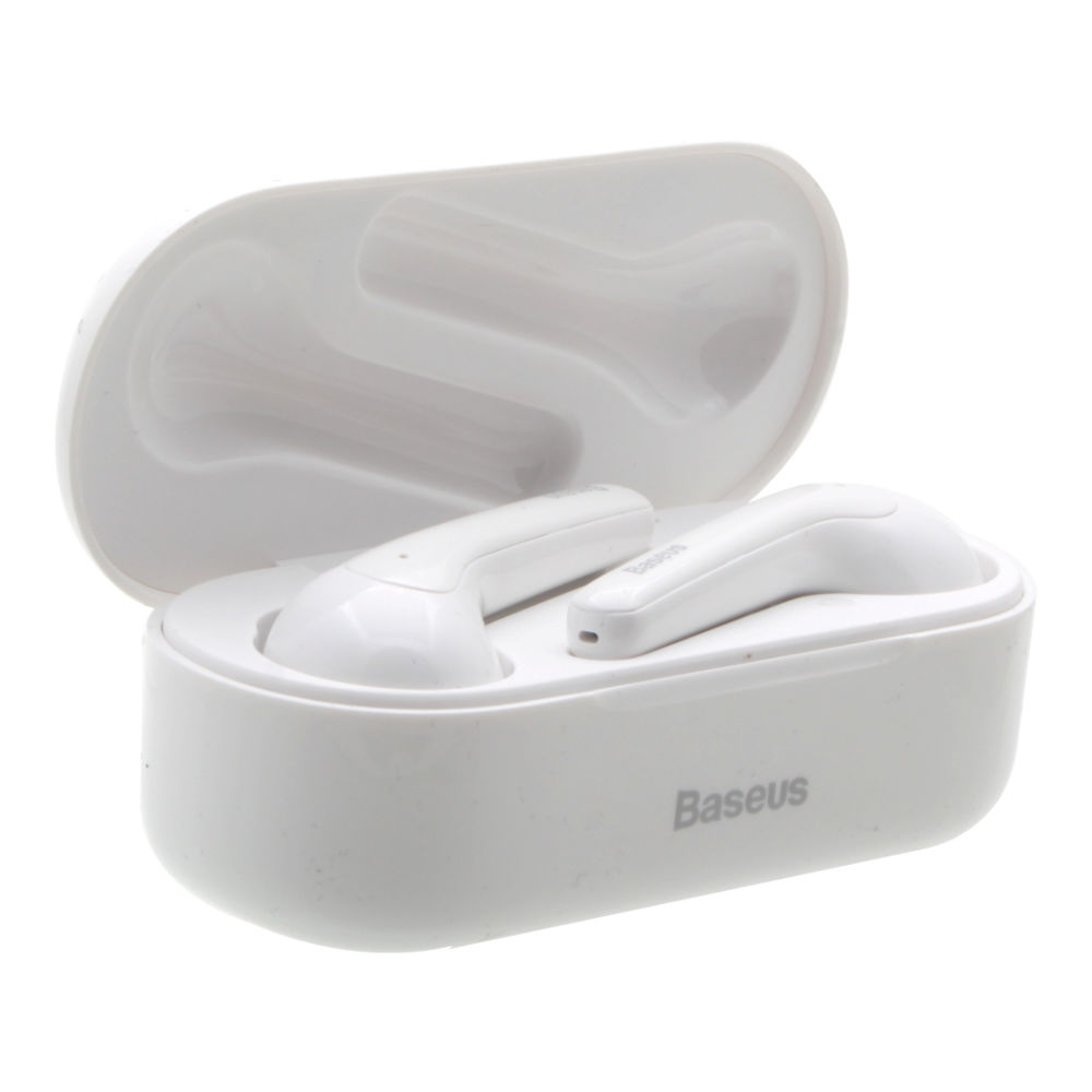Наушники TWS Bluetooth Baseus W07 с микрофоном белые