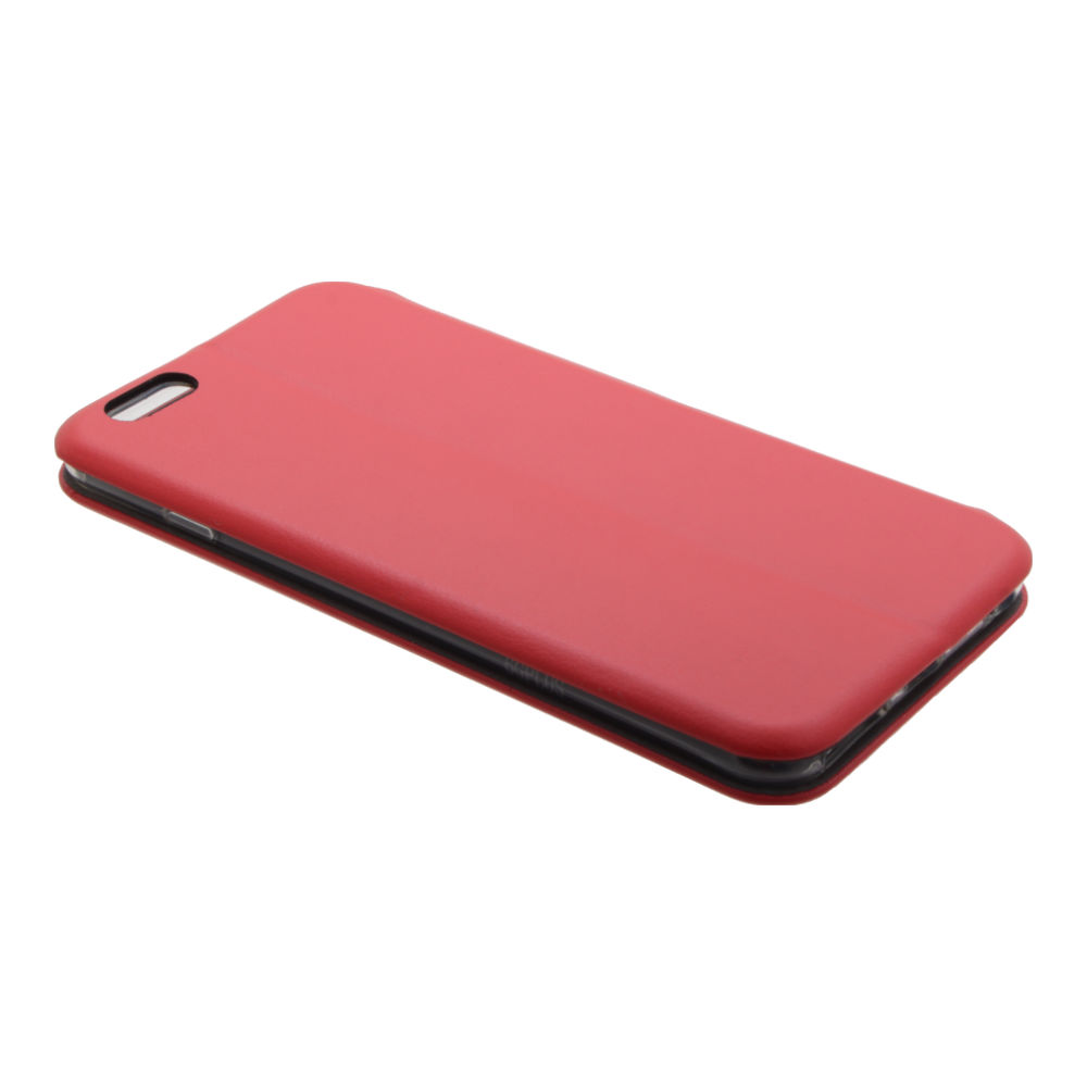 Книжка iPhone 6/6S Plus красная горизонтальная на магните