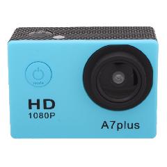 Экшн-камера Sports HD A7Plus Full HD, 30FPS, 1,5'', 170º, 4X zoom, голубая
