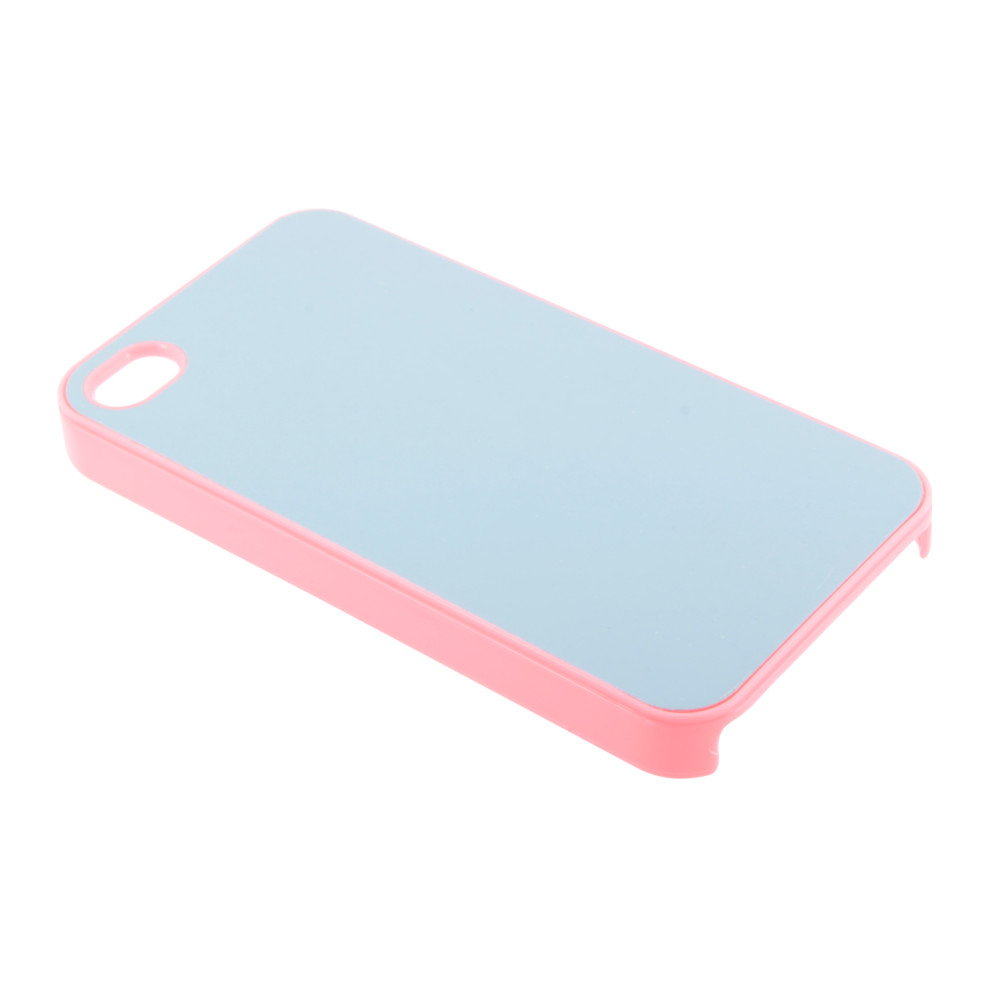 Накладка iPhone 4/4G/4S для сублимации со вставкой, пластик розовый