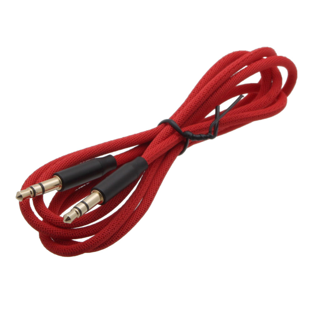 AUX кабель 3,5 на 3,5 мм Baseus M30 CAM30-B91 текстильный, красный, 1000 мм