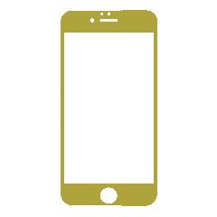 Закаленное стекло iPhone 6/6S 2D золото