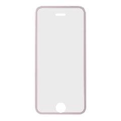 Закаленное стекло iPhone 5/5S/5C/SE с алюминиевой рамкой розовое