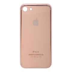 Накладка iPhone 7 силиконовая зеркальная розовая