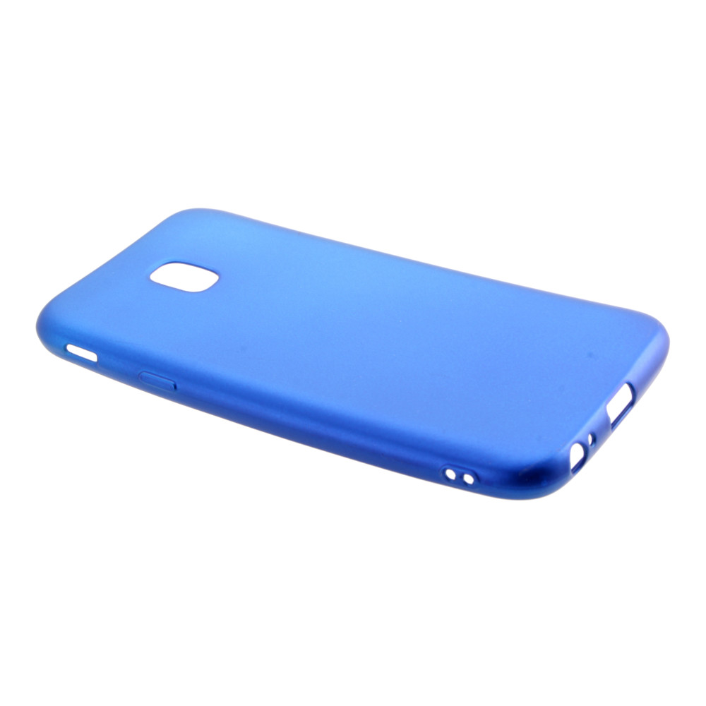 Накладка Samsung J3 2017/J330F силиконовая бархатная гладкая синяя
