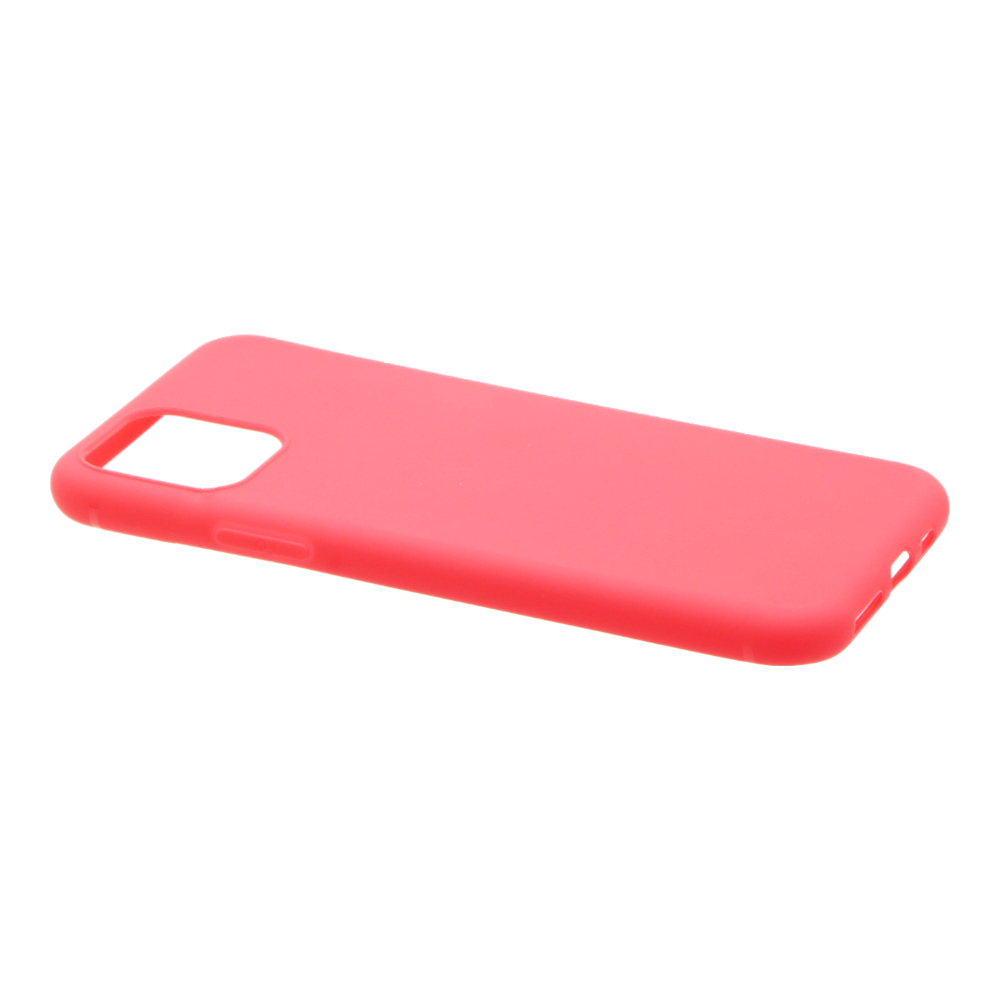 Накладка iPhone 11 Pro резиновая матовая однотонная красная