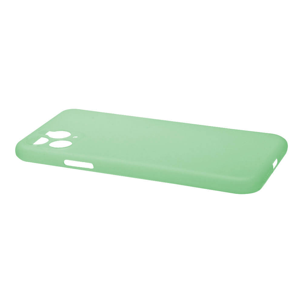 Накладка iPhone 11 Pro пластиковая матовая ультратонкая прозрачная зеленая