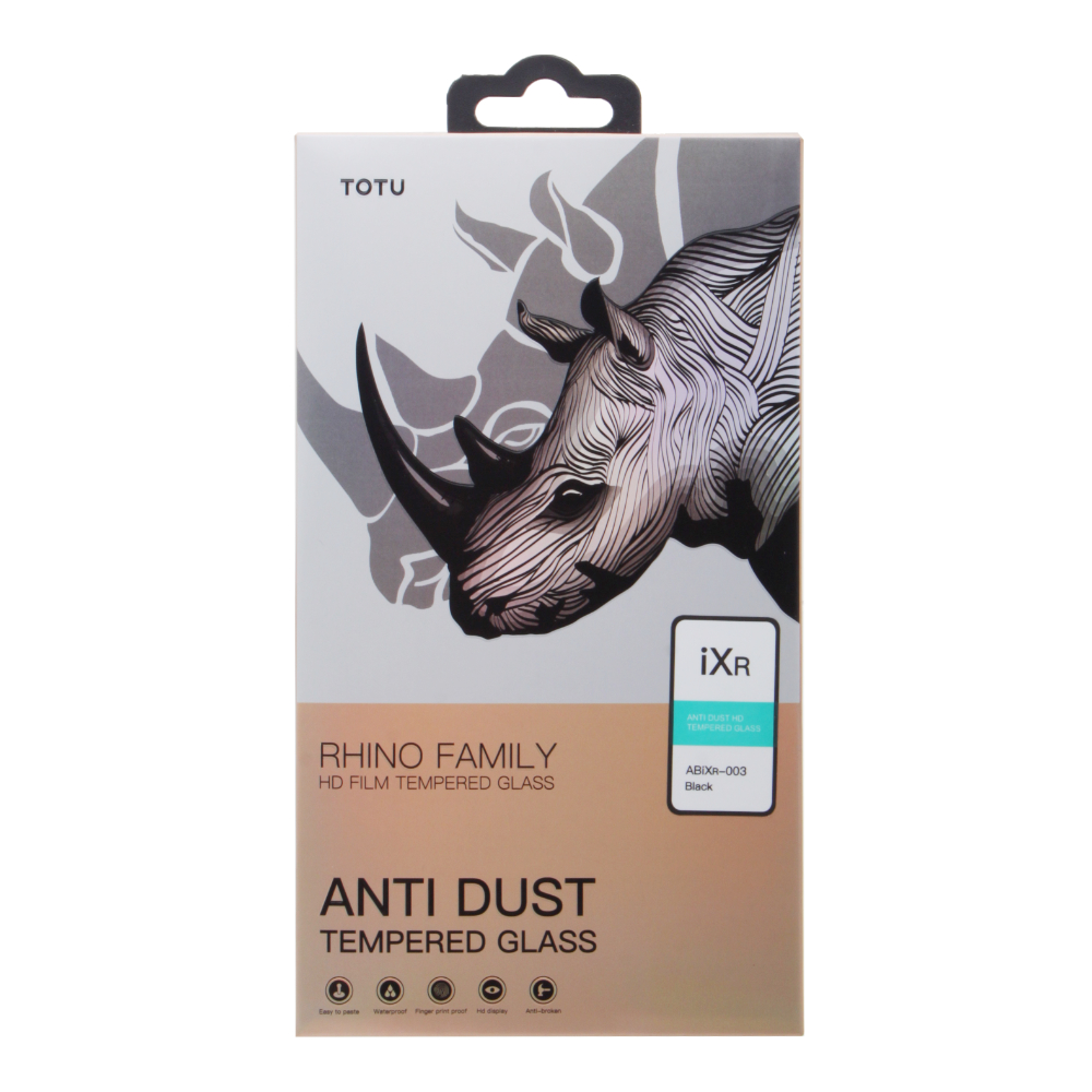 Закаленное стекло iPhone XR 3D черное Totu ABiXr-003 Anti Dust