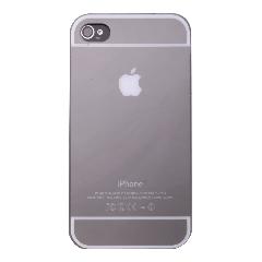 Накладка iPhone 4/4S силиконовая зеркальная графит