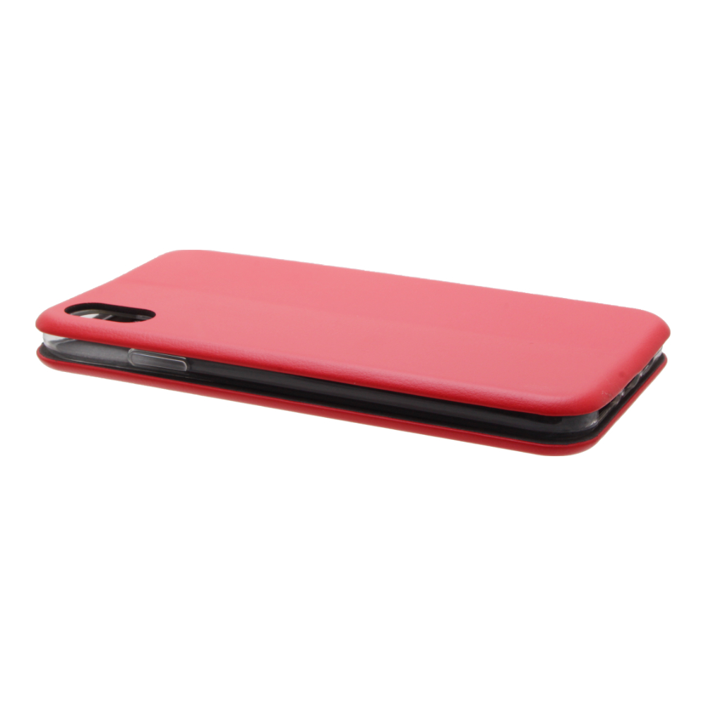 Книжка iPhone XS Max красная горизонтальная на магните