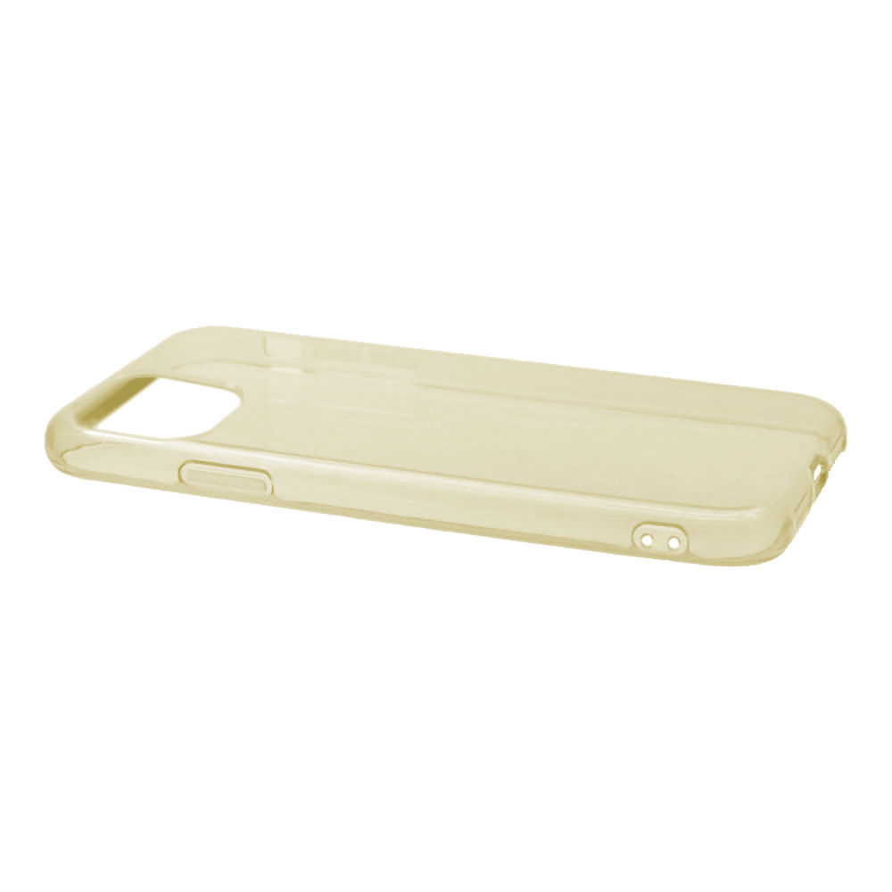 Накладка iPhone 11 Silicone Case силиконовая прозрачная желтая