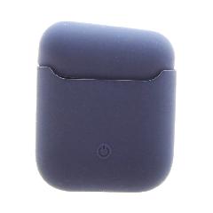 Чехол для Air Pods силиконовый матовый темно-синий