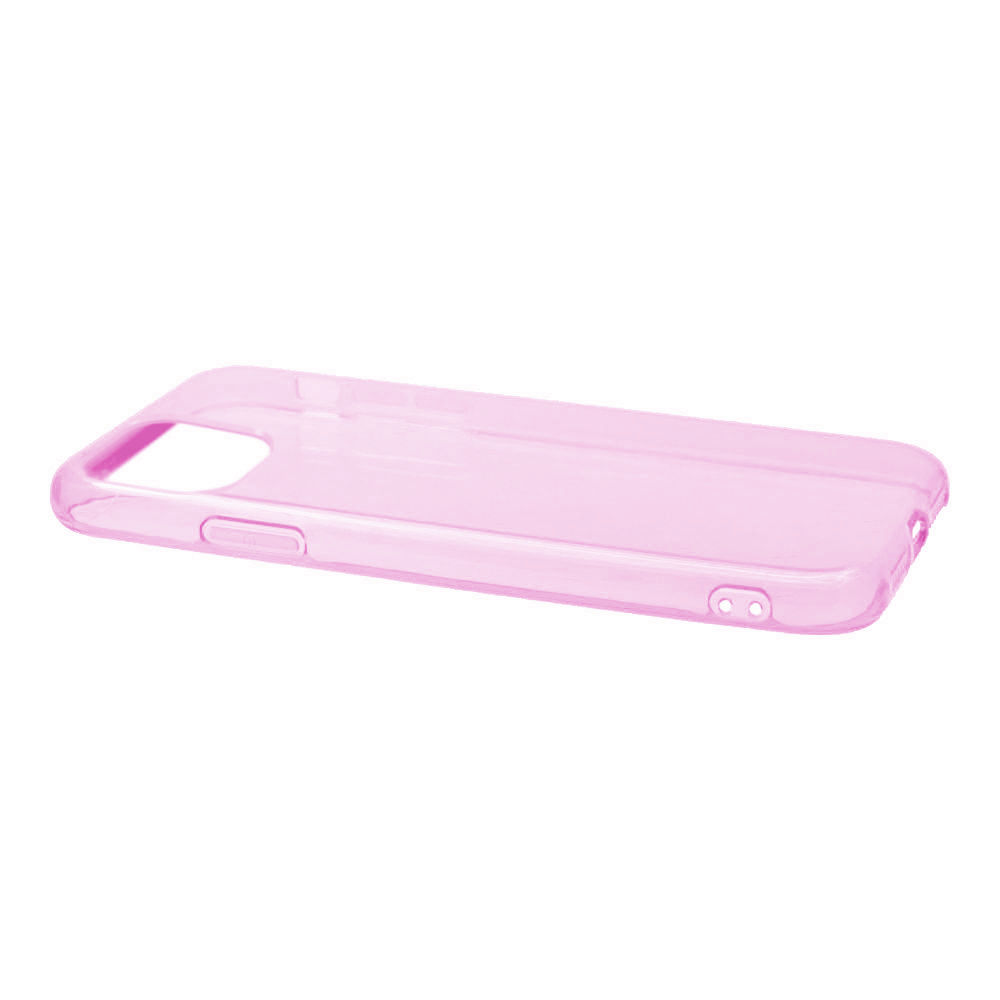Накладка iPhone 11 Silicone Case силиконовая прозрачная розовая
