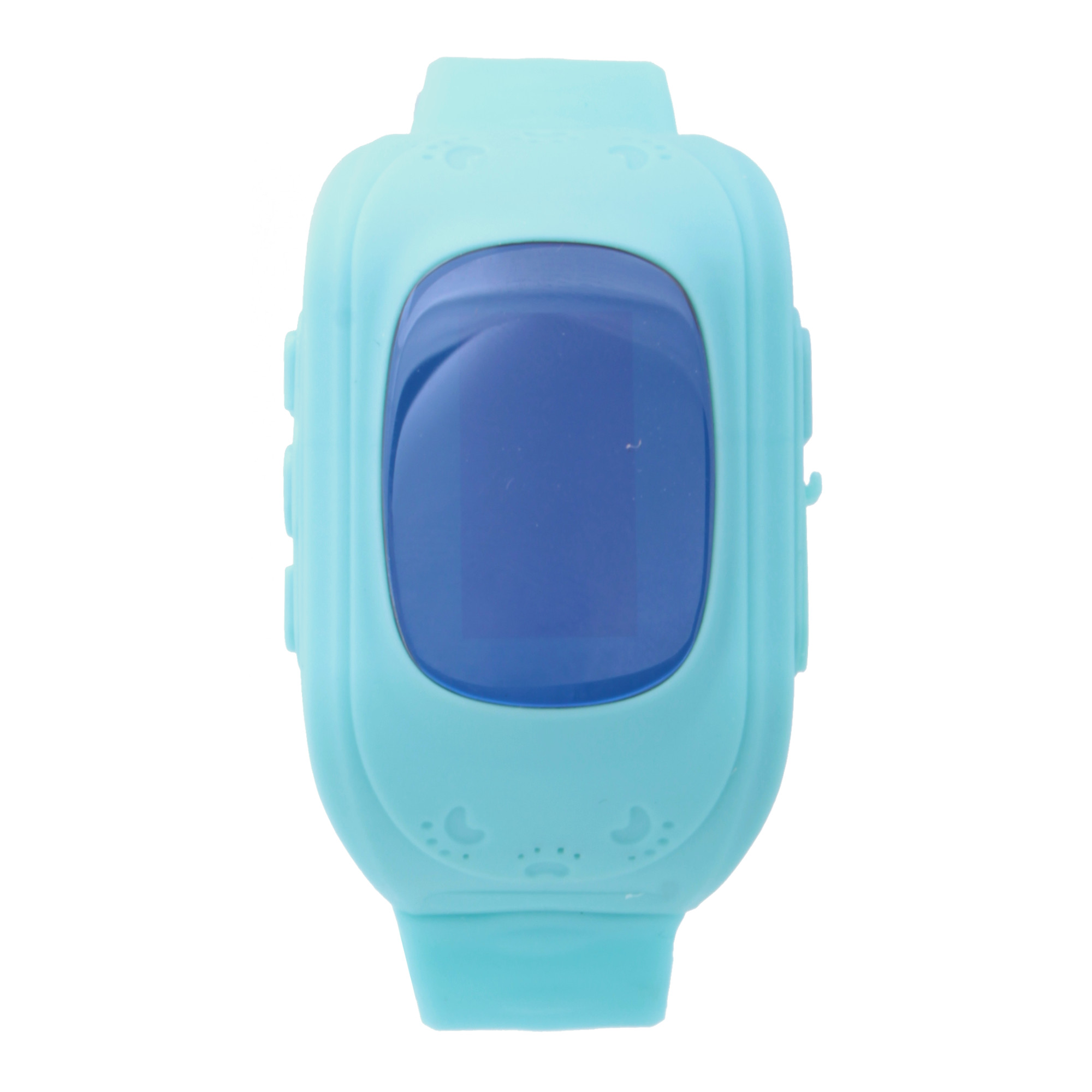 Часы-GPS Smart Watch Q50 резиновые с полным экраном голубые