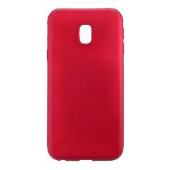 Накладка Samsung J3 2017/J330F силиконовая бархатная гладкая красная