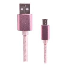 Кабель 3 выхода Lightning 8-pin - Micro USB-TypeC Coosen розовый 1500 мм
