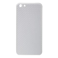 Накладка iPhone 6/6S Plus силиконовая с металлической вставкой карбон серебро