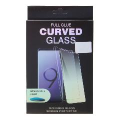 Закаленное стекло Samsung G975F/S10 Plus закругленное с нано клеем и УФ лампой