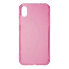 Накладка iPhone XR Silicone Case силиконовая прозрачная розовая
