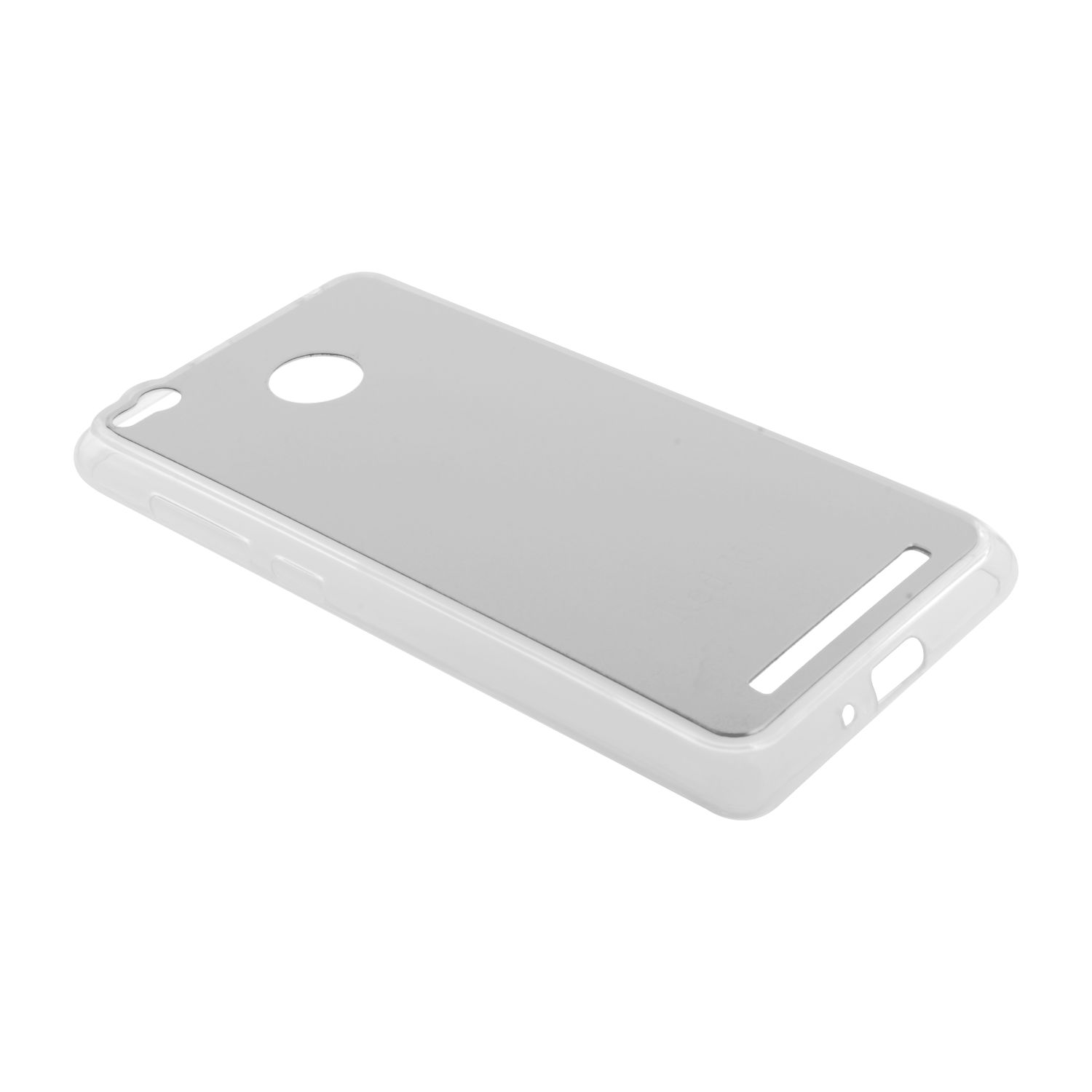 Накладка Xiaomi Redmi 3s силиконовая зеркальная серебро