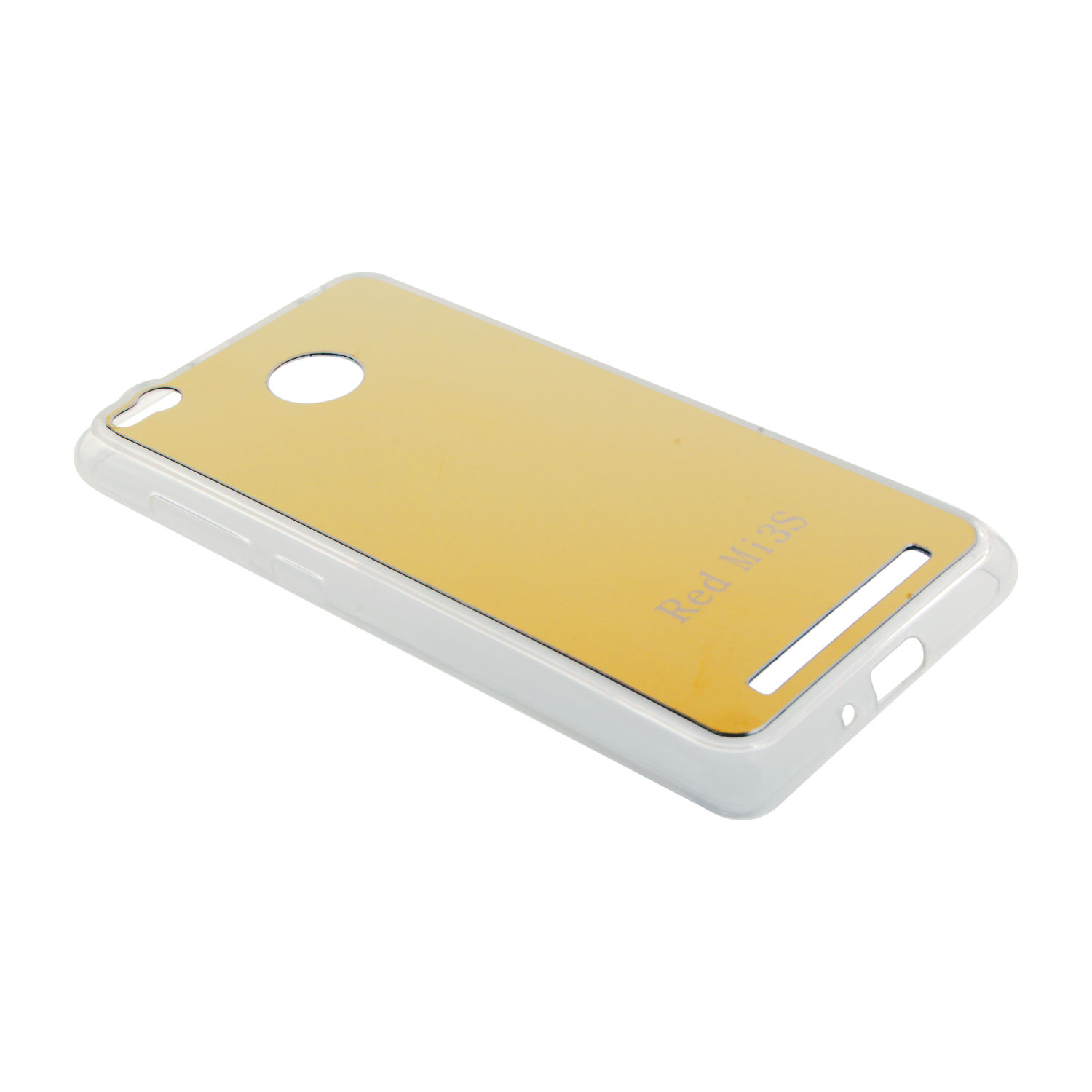 Накладка Xiaomi Redmi 3s силиконовая зеркальная золото