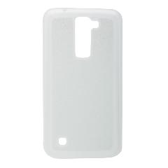 Накладка LG K7/X210ds силиконовая блестки гладкая белая