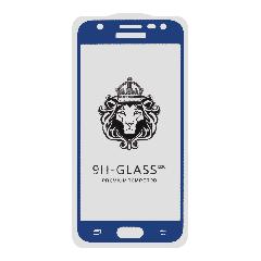 Закаленное стекло Samsung J3 2017/J330F 2D синее 9H Premium Glass