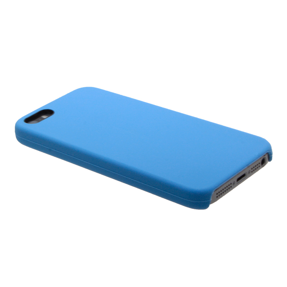 Накладка iPhone 5/5S/SE Silicone Case прорезиненная синяя