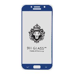 Закаленное стекло Samsung A7 2017/A720F 2D синее 9H Premium Glass