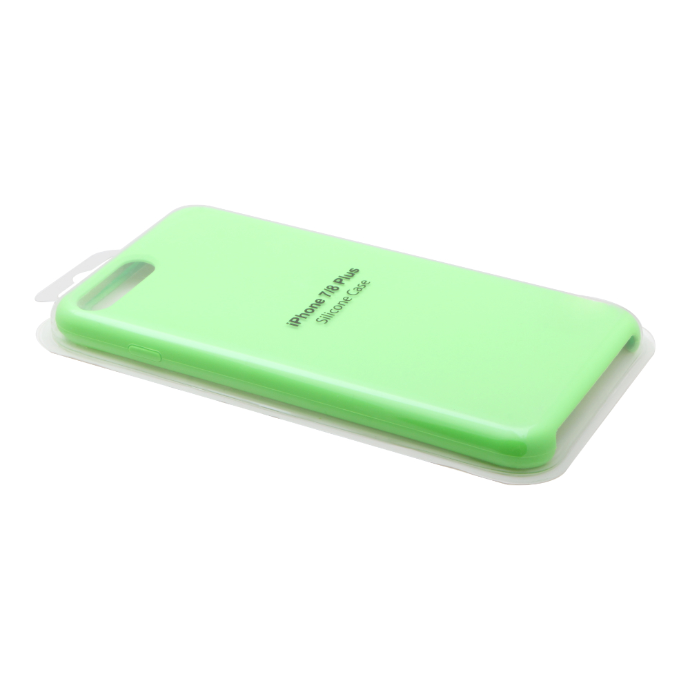 Накладка iPhone 7/8 Plus Silicone Case прорезиненная ярко-салатовая
