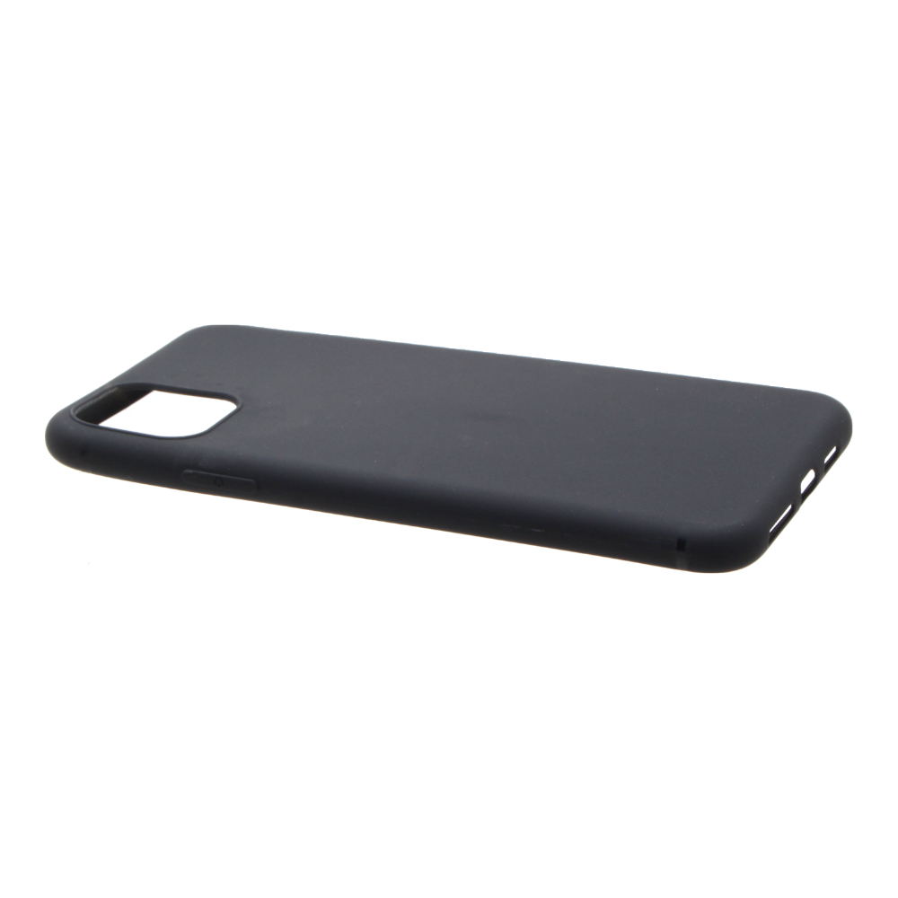 Накладка iPhone 11 Pro Max резиновая матовая однотонная черная