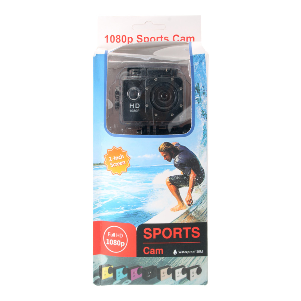 Экшн-камера Sports HD A7Plus Full HD, 30FPS, 1,5'', 170º, 4X zoom, черная
