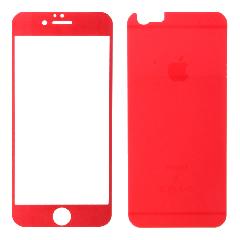 Закаленное стекло iPhone 6/6S двуст матовое красное