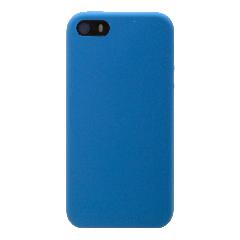 Накладка iPhone 5/5S/SE Silicone Case прорезиненная синяя