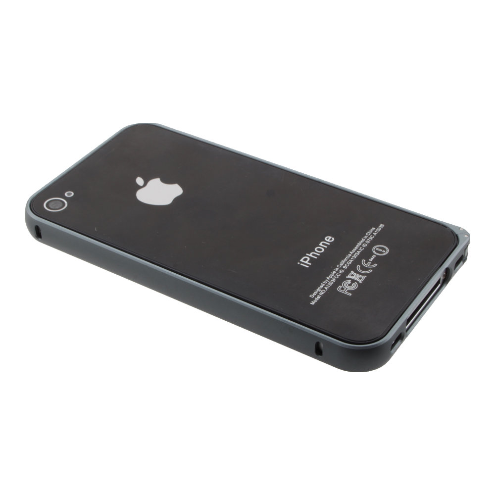 Бампер на iPhone 4/4S металлический графит