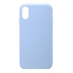 Накладка iPhone XR Silicone Case прорезиненная нежно-голубая