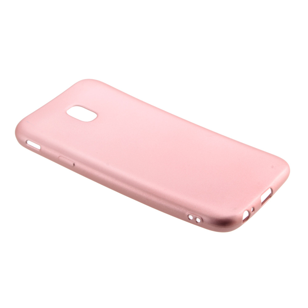 Накладка Samsung J3 2017/J330F силиконовая бархатная гладкая розовое золото